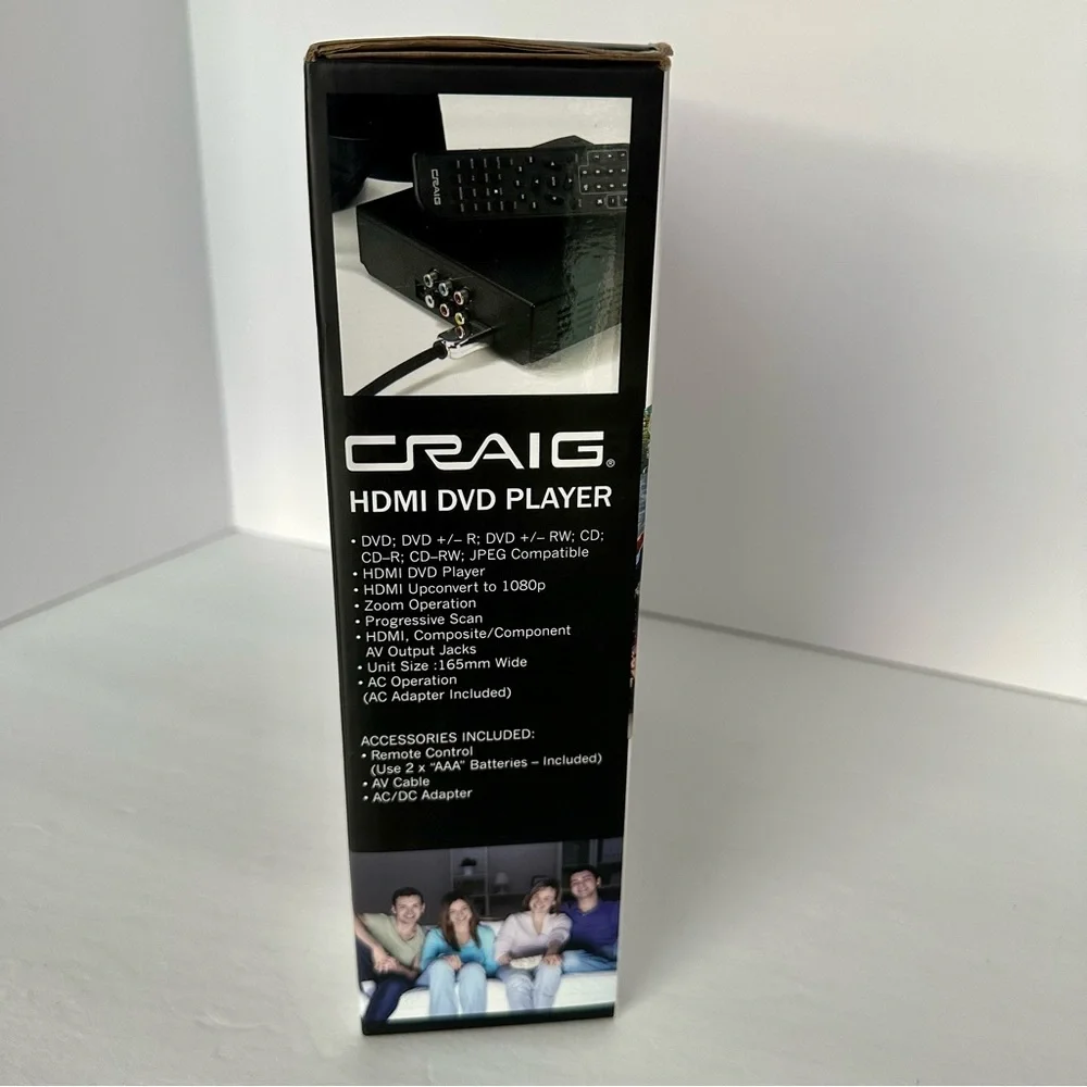 Craig CVD401A HDMI DVD Player 1080p Upconvert Remote Manual Tested Works